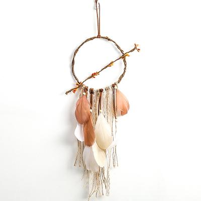 China Organic Material Fine Quality Mini Dreamcatcher LED Light For Decoration Dream Catcher Key Chain for sale