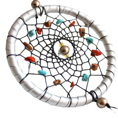 China Dream Wood Catcher Feather Beads Feather Top Quality Cotton Yarn Best Price Circular Wall Hanging for sale