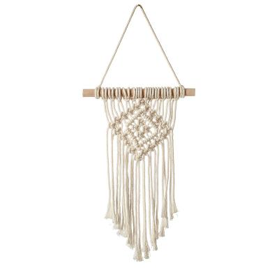 China Retro pure cotton Indian hand knitted cotton handcraft decorative macrame wall hanging art handmade home wall hanging for sale