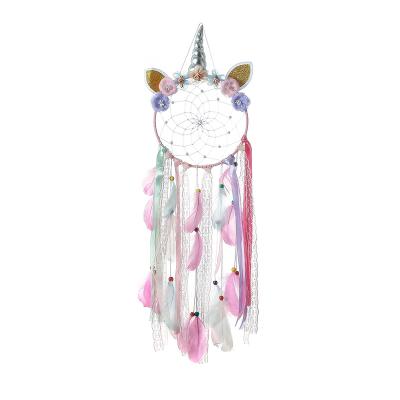 China Unicorn Dream Catcher Homestay Handmade Decoration Girlfriends Birthday Gift Pendant Art Room Decor Wholesale Creative Girl for sale