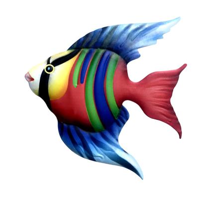 China Colorful Garden Home Decoration Fish Metal Art Wall Decoration For Home Garden Bedroom for sale