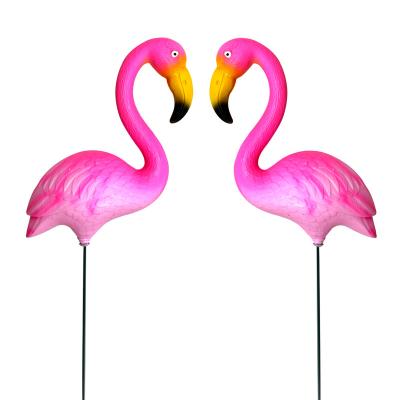 China Art Decor Plastic Flamingo Garden Stakes Decor Home Ornamental Garden Stakes Indoor Outdoor Decorations for sale