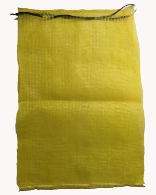 China Recyclable Yellow Tubular Gauze Mesh Bag 46*85cm For Onions for sale