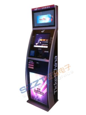 China ZT2188 Lobby Style Dual Screen Ticket Vending Kiosk with Ticket printer & Card Reader for sale