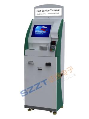 China ZT2405 Multifunction Free Standing Airline Lobby Check - In / Ticket Vending Kiosk with POS Terminal for sale