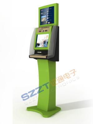 China De vrije Bevindende Kiosk van de Kaartjesverkoop met RFID-Kaartlezer & het dubbele scherm ZT2133 Te koop