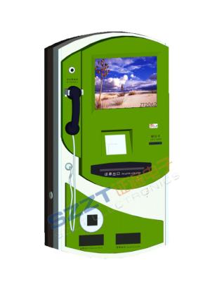 China Retail Mall Kiosk / Multimedia Wall Mounted Kiosk with multi-card reader & bill printing ZT2834 for sale