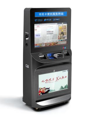 China ZT2781 High Safety Large Screen lobby Ticket Vending Kiosk, Card Reader Kiosk For Ticket Printing for sale