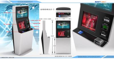 China De Interactieve Betaling van de halstijl & Informatie & Reclame Digitale Signage Kiosk ZT24x1 Te koop