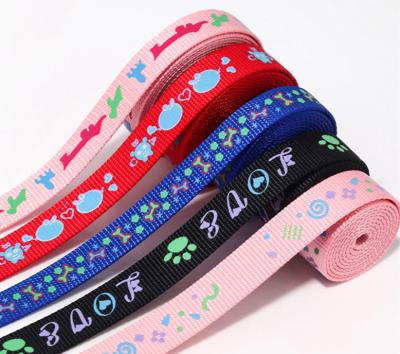 China Print-Polyester Sublimation Print-Polyester Viable-50mm Polyester Cotton Jacquard Webbing Webbing Webbing For Dog Collar for sale