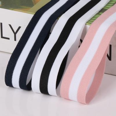 China Polyester Viable Warp 2.5cm Webbing Knitting Strap for sale