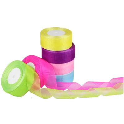 China Factory Price of Recyled Customized Solid Color Organza Ribbons for sale