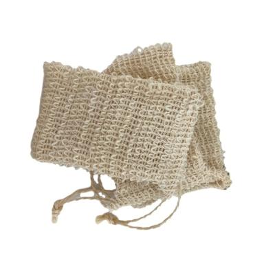 China All Nature Natural Sisal Soap Wholesale Bag Exfoliating Pocket Saver Foaming Bag for sale