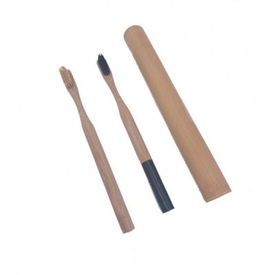 China Foldable Natural Biodegradable Organic Bamboo Charcoal Toothbrush Bristle Private Logo for sale