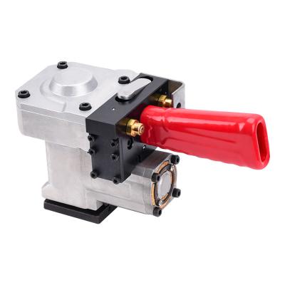 China Portable PP&PET Pneumatic Strapping Tensioner Machine Double Solder Joint for sale