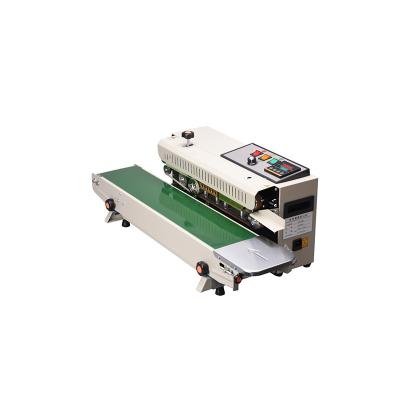 China Aluminum Foil Pouch Bag Continuous Horizontal Band Sealing Machine FR 900 for sale