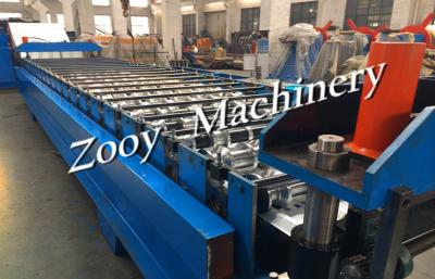 China Industry Metal Floor Deck Cold Roll Forming Machine With Hydraulic Punching For Roofing for sale