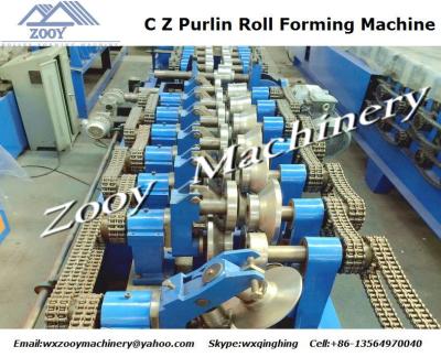 China High Speed C Z Purlin Forming Machine , sheet metal rolling for house for sale