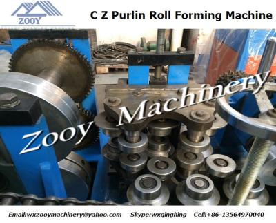 China Automatic Roll Forming Machine PLC control , C Z Purlin Type for sale