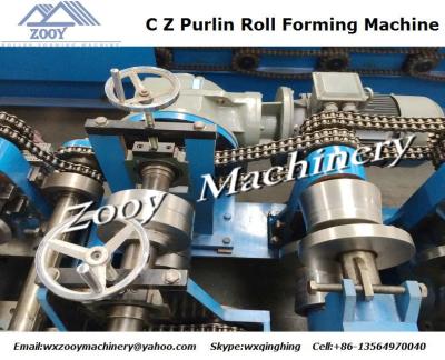 China Hydraulic C Z Purlin Roll Forming Machine For Produing Different Profiles for sale