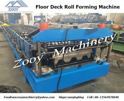 China 26 Forming Steps Floor Deck Roll Forming Machine With PLC Control Panel , 7.5KW Hydraulic Station for sale