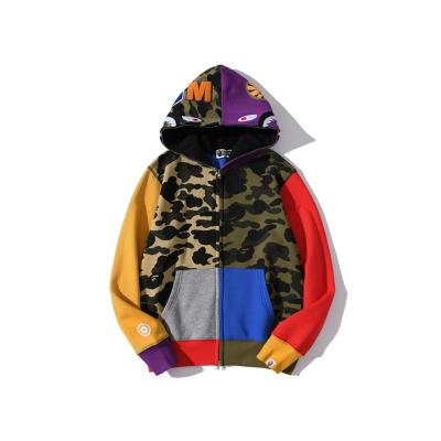 China Bape Bear Factory Wholesale Anti Wrinkle Serious Source Yellow And Red Blue Stitching Zipper Slippers Hoodie Bathing Monkey For Women Men for sale