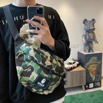 China 2021 BAPE Waterproof Waterproof Army Green Camouflage Casual Sports Messenger Bag Waist Bag for sale