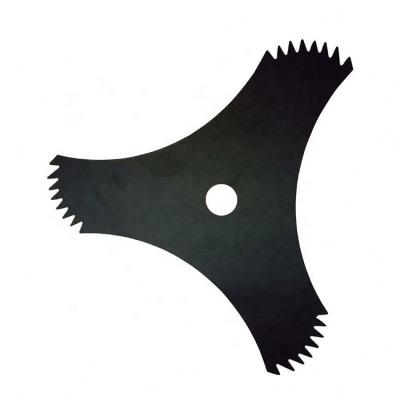 China Garden Grass YouHong 3 Tooth Metal Straight Cutting Saw Blade For Garden Hard Working for sale