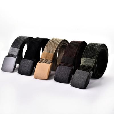 China New Breathable Prevent Metal Allergy Nylon Plastic Buckle Military Belts For Men Outdoor Adjustable Army Unisex Belts for sale