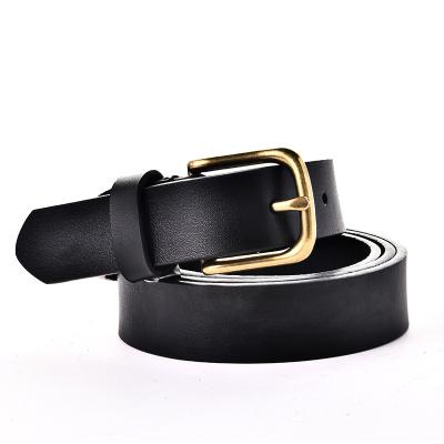 China High Quality Genuine Leather Belt Custom Order OEM Cowhide Designer Genuine Leather Belt For Women Scare Copper Hide Material for sale