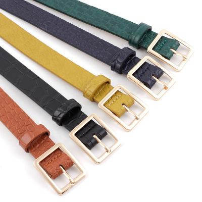 China New Styles ALLOY Pin Buckle Women PU Belt Ratchet Dress Belts Classics Belts Garment Accessories for sale