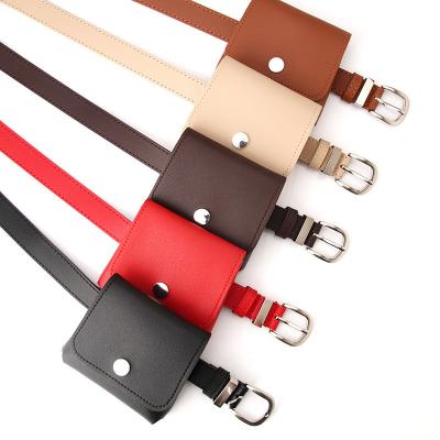 China Casual Skinny Belt Bags Fashion Classic Women's Belt Pin Buckle Black PU Belt Ladies Accessories for sale