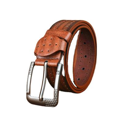 China ALLOY Vintage Pin Buckle Men PU Belt Ratchet Dress Belts Male Classics Belts Business for sale