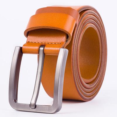 China Wholesale Fashion.Casual Men Belt Pin Buckle Cow Leather Belt Genuine Leather Alloy Buckle Accessories for sale