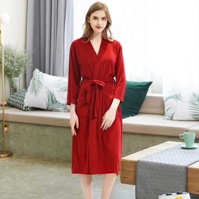 China High quality summer hotel cotton bathrobe custom made luxury QUICK DRY women bridal bathrobe for sale