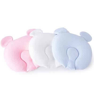 China Memory Blue Baby Head Shaping Protective Polyester Memory Pillow Baby Pillow For Flat Head for sale