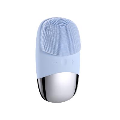 China Acne Treatment Mini Deep Cleansing Brush Silicone Waterproof Face Cleaning Ultrasonic Soft Detergent for sale