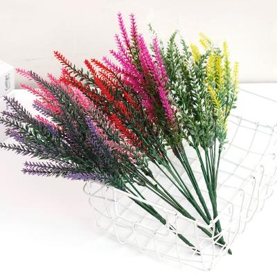 China Natural Wholesale Artificial Flower Lavender Bouquet Plant Potted Simulation 5 Touch Plants For Garden Decoration for sale