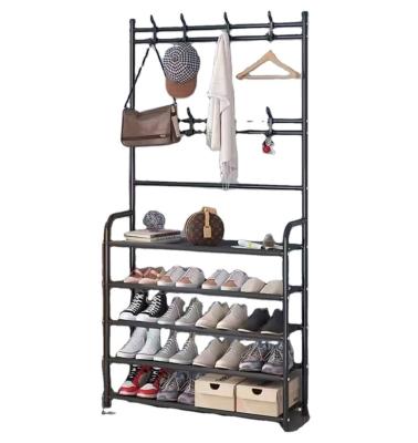 China Eco-friendly material multi-function multi-layer combination of landing shoe rack single rack manufacturers integrated direct storage layers of the five for sale