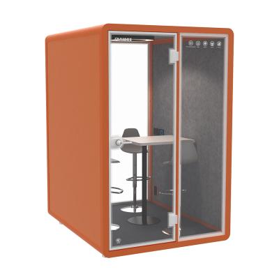 China 2.7 Square Meter Foldable Soundproof Booth Soundproof Study and Study Pod with USB Charger Panel and Hollow Lamination Glass for sale