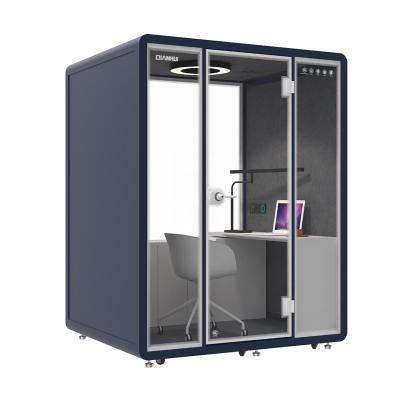 China 2.7 Square Meter Foldable Acoustic Room Self-Study Booth Soundproof Booth With Full Light Control And USB Charger Inside for sale