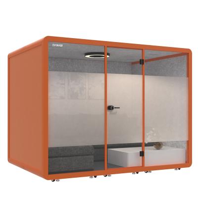 China 15.65 CBM Foldable Soundproof Booth Independent Soundproof Reading Pod With Lamination Hollow Glass With ISO9001 for sale