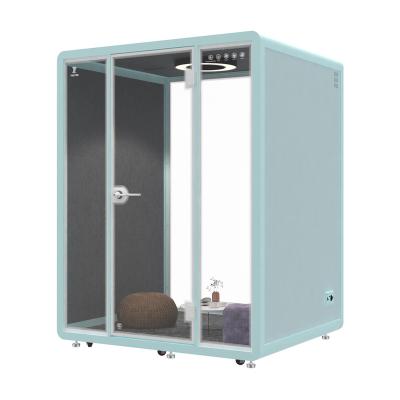 China (Other) Public Soundproof Smoking Room Adjustable Customized Acoustic Smoking Phone Booth with USB Plug and Air Purification System for sale