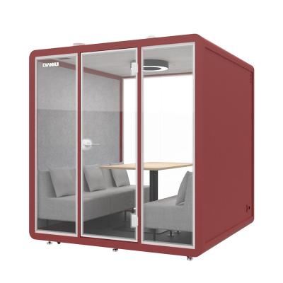 China Thickened Aluminum Profile Spray Paint Live Studio Soundproof Booth For Work 5 Square Meters Personal Office With 4000K Natural Light CE ISO American Style for sale