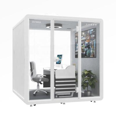 China (Size) Furniture Design Adjustable Commercial Mobile Phone Booth For Meeting Room Door With Sign Mango Wood Furniture Cube OEM/ODM for sale