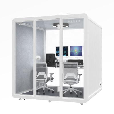 China Hot-selling Thickened Aluminum Profile Spray Paint Office Meeting Pod Eco-friendly Booth For Conference Booth 2021 Modern Office Pods Six Person Video for sale