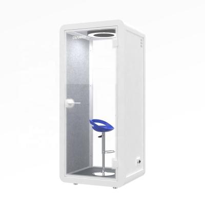 China Thickened aluminum profile spray paint soundproof box for office work pod booth voice mobile isolation booth portable soundproof telephone booths for sale