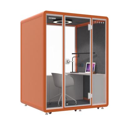 China (Other) Adjustable Mini Sleeping Booth Mini Indoor Soundproof Booth Acoustic Customized Built-in Power for sale