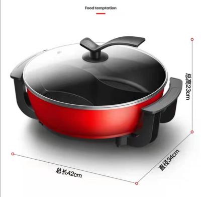 China Traditional Samfei Divided into Round, Square, Octagon Electric Induction Multifunctional Hotpot Barbecue Hot Pot for sale