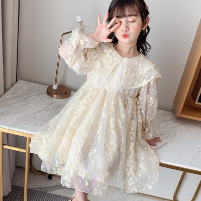 China Anti-static girls dress 2021 spring new skirt lace skirt children spring and autumn princess dress for sale